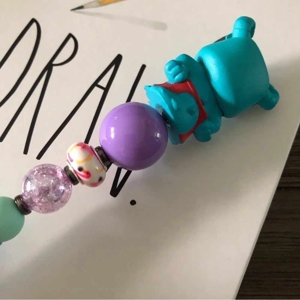 Disney Doorables: Monsters INC.: Sully as lifeguard handmade beaded pen